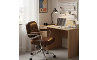 Adjustable Height Ergonomic Office Chair Sturdy Construction Rolling Computer Armchair Pressure Relief Rolling Task Chair with Armrests Wide Seat for Students, Dorm Room