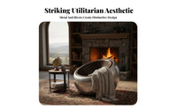 Utilitarian Design Riveted pilot Sofa Retro Look Lounge Furniture Padded Cushions Living Room Seating Plush Cushioning for Bar Owners, Guesthouse managers, Homeowners, Office Lobby, Bedroom