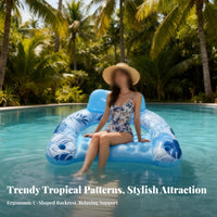 PVC Material Buoyant Lounger Ing Lounge Chair Foldable Buoyant Lounger Ing Pool Chair Portable for Adults, Teens