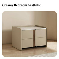 Bedside Storage Unit Sturdy Construction Single-Drawer Nightstand Easy to Clean