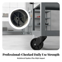 Replacement Trailer Caster Wheel | Ribbed Spoke-Style Construction, Smooth Outer surface, Trailer caster wheel with Bushing, for Workshop