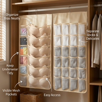 Hanging Storage Organizer, Closet Organizer Double Sided, Dorm Room Hanging Storage, Small Apartment Closet Organizer