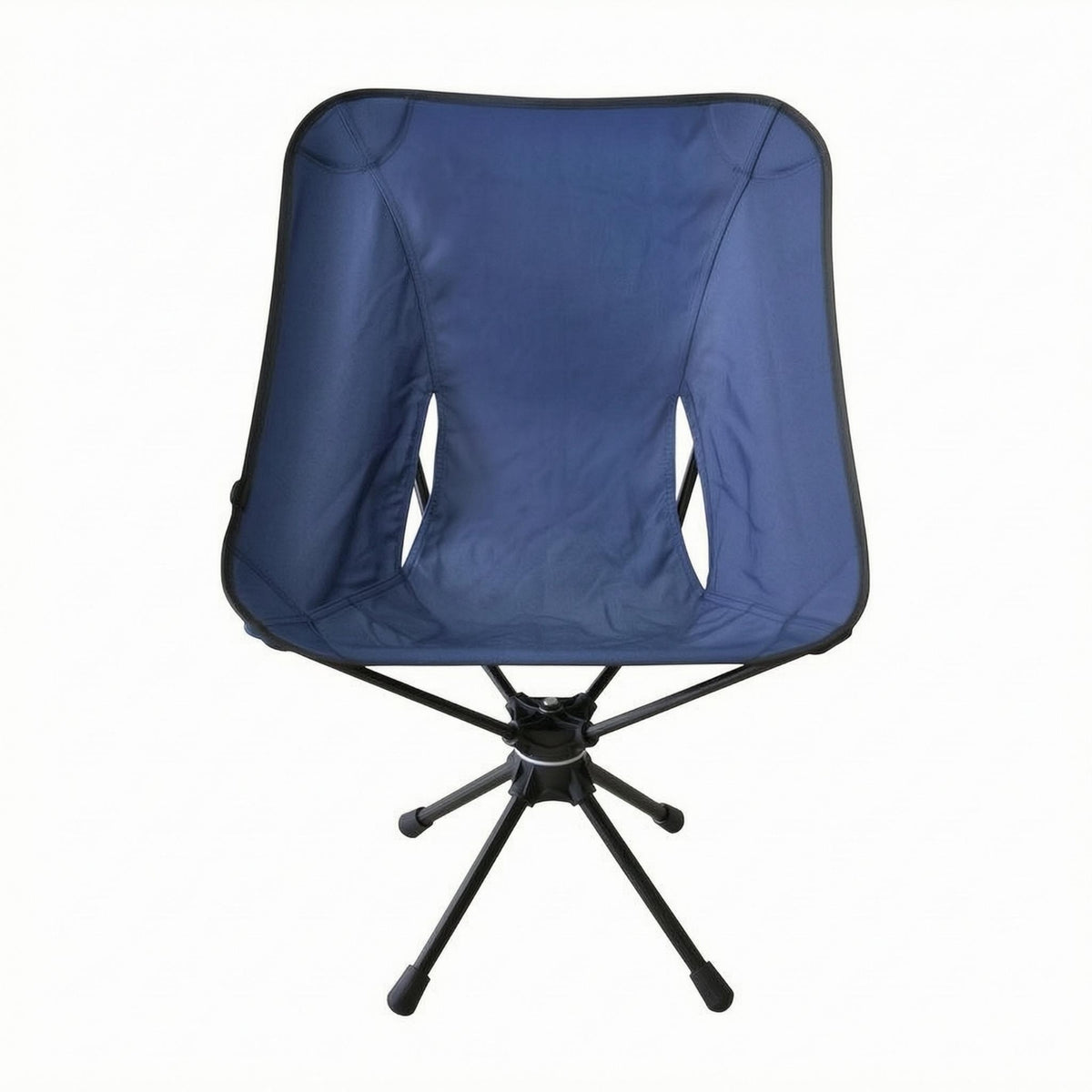 360 Swivel Camping Chair Metal Frame Compact Travel Chair Four-Leg Base