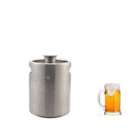 2L Stainless Steel Beer Brewing Secondary Fermentation Bucket with Threaded Lid
