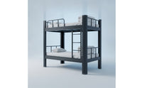 Heavy-Duty Metal Bunk Bed Sturdy Bunk Bed with Ladder Double-Layer Furniture No Box Spring Needed for Students, Teens, Dormitory
