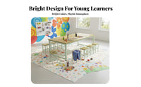 Colorful Kindergarten Table and Chair Set Multiple Colors Available Primary School Art Desk and Stool Versatile Modular Training Class Table