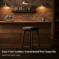 Wooden Bar Chair with Backrest Ergonomic Counter Seating Easy Assembly for Cafe