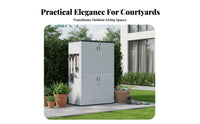 Waterproof Horizontal Storage Shed Horizontal Deck Box Multi-Purpose Outdoor Cabinet Large Capacity for Gardeners, Patio Owners, Homeowners, Garden, Yard, Poolside