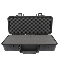 Molded Plastic Safeguarding Storage Case Locking Latches Foam Lined Case Black Portable Equipment Box Heavy Duty