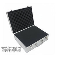 Multi-Purpose Aluminum Carrying Case Lockable Latches Aluminum Briefcase Portable for Professionals, Technicians, Travel, Job Site