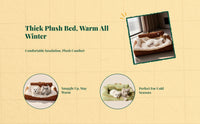 Washable pet bed with winter mat.