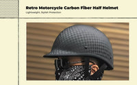 Carbon fiber half helmet, adjustable.