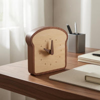 Wooden Desk Wooden Timepiece Printed Numerals Home Decor Point Markers