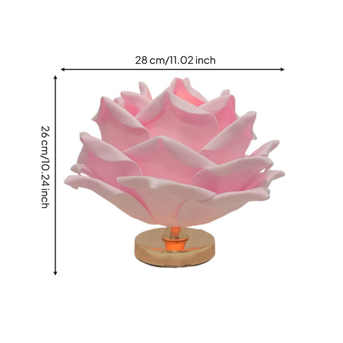 Rose Table Lamp Corded Rose Lamp Sculptural Romantic for Bedroom, Reading Corner