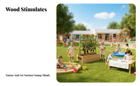 Kindergarten Outdoor Toy Anti Wood Wooden Sand and Water Station Sensory Play children's Sand Box Equipment for Preschoolers, Kids, Backyard