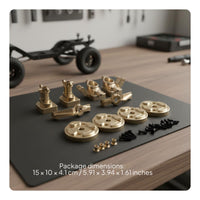 Brass Steering Joint Steering Hub Kit Direct Replacement Brass Counterweight Set Performance Upgrade Heavy Duty Axle Housing Components