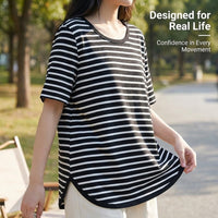 Shirt for Plus Size Women with Short Sleeve and Round Neck Design, Comfortable T-Shirt for Casual Wear