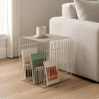 Wire Side Table Compact Home Furnishing Space Saving