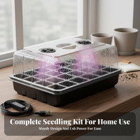 Plants Tray with Dome Transparent Lid Plants Starter Tray Kit Plant Sprouting Box for Home Gardeners, Beginners, Indoor, Balcony