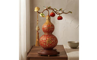 Double Gourd Ornament Raised Designs Chinese Gourd Decor Feng Shui Decorative Item