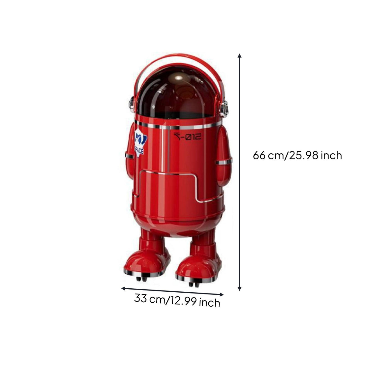 Decorative Trash Can with Lid Odor Proof Astronaut Trash Can Double Barrel