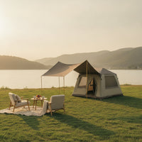 Automatic Inflation Inflatable Tent with Tarp Easy to Set up Tarp Tent Spacious Shelter Tear Resistant for Overnight Stays