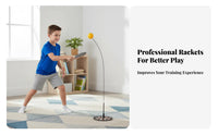 Flexible Shaft Racket Sport Pong Height Adjustable Elastic Rod Racket Sport Pong Return Er Stable Metal Base Table Tennis Self-Training Device