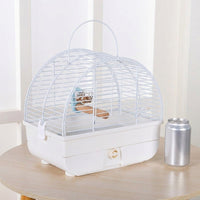 Portable Bird Cage Travel Cage for Small Parrot, Outdoor Cage with Standing Perch, Breathable Travel Carrier, Portable Cage with Tray