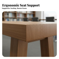 Multipurpose Use Solid Wood Meeting Table Spacious Workspace Long Conference Table Thickened Tabletop Minimalist Training Desk Hand Polished for Business Teams, Students, Professionals, Library, Study Room