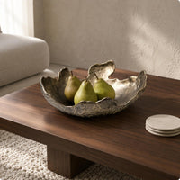 Fruit Bowl Textured Metal Fruit Bowl Smooth Interior