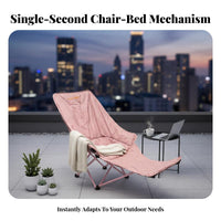 Highsupport Moon Chair sturdy Duty Folding Lounger Integrated drink Holder for Adults