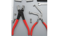 4 Pieces Zippered Case Automotive Specialty Pliers Set Plastic-Coated Handles 4 Piece Plier Kit Non-Slip Handle Plier Set for Mechanics, Car Repair, Garage