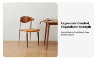 Crear Wooden Chair Wabi-Sabi Aesthetic Armless Side Chair Nordic design Ergonomic supportrest for Design lovers, Homeowners