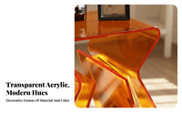 Magazine Rack Table Transparent Nightstand Minimalist Design for clearice, Readers