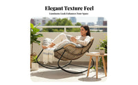 Upholstered Rocking Chair Gentle Rocking Motion Lounge Seating High Spine Support MoGermanrn Aesthetic