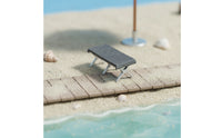 Miniature Table with Slatted Top Realistic 1:64 Scale Table Diorama Accessory Small Compact for Hobbyists, Dioramas