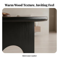 Round Pedestal Table Wabi-Sabi Aesthetic Cutout Pedestal Side Table for Students