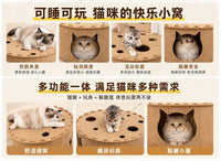 Felt Cat Cave Tunnel Toy Integrated Donut Tire Hideaway Cat House for All Seasons