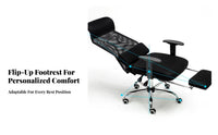 Reclining Highspine Chair with Footrest Lumbar Support for Study Room, Studesknts
