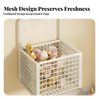 Hanging Produce Basket Space-Saving Kitchen Organizer Ventilated Design