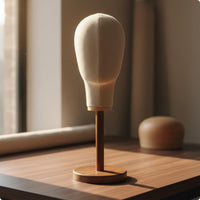 Hat and Hairpiece Display Stand Textile Covered Canvas Mannequin Head Easy To