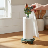 Cast Iron Hen Paper Towel Stand Decorative for Dining Room
