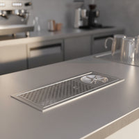Cup Washer with Drain piping 304 Stainless Steel Embedded Cup Washer Quick Drainage Glass Cleaner for Tea Shops