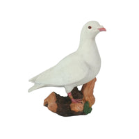 Pigeon Statue with Branch Base Lifelike Pigeon Figurine Decorative for Gardeners
