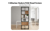 Urban design Freestanding lattice Shelf Multi-Functional Freestanding Slatted Shelving Rack Open Display Shelves Partition Screen Space-Saving for Small Business Owners, Interior Designers, Entrance Hall, Entryway, Restaurant, Studio Apartment