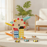 Wooden Race Track Car Ramp Racer Hands-on Wooden Ramp Racer Educational Slide Toy for Young Children