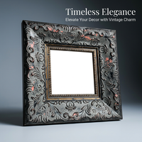 Ornate Wood Picture Frame Study Room, Embossed Relief Carved Photo Frame, Baroque Photo Frame for Ar - Image 2