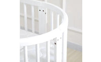 Grows with Your Child Convertible Oval Crib Extendable Design Multi-Functional Infant Bed Space Saving Bedside Sleeper Bassinet for Newborns, Playroom