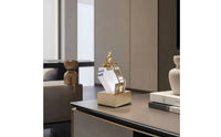 Geometric Crystal Sculpture Compact Statue Decorative for Living Room, Office