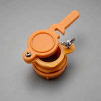 Honey Extractor Outlet Valve Screw Clamp Processing Equipment Orange-Yellow